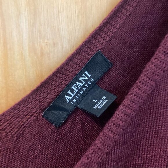 ALFANI Sz L Soft Knit Faux Wrap Drawstring Cuffed High Rise Pockets Jumpsuit - Picture 7 of 8